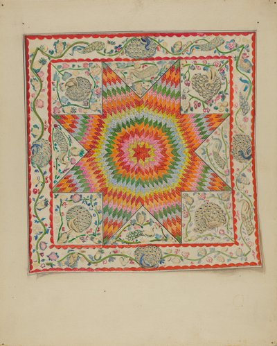 Coperta con Applicazioni e Patchwork da George Loughridge