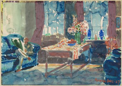 Autoritratto: Interno del mio appartamento di New York da George Luks