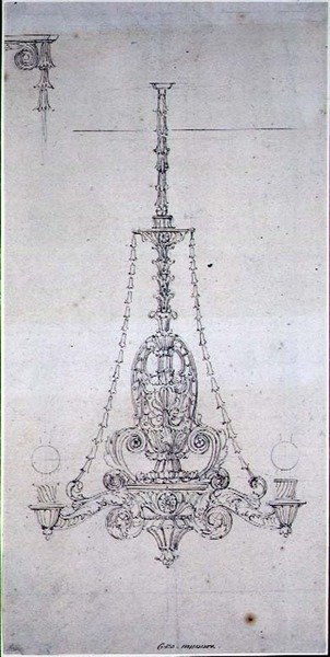 Progetto per un lampadario da George Maddox