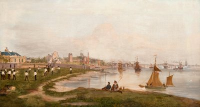 Magdalen Green prima della ferrovia Dundee-Perth da George McGillivray