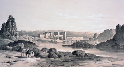 Philae, guardando a sud, Egitto, 1843 da George Moore