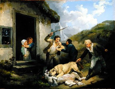 Cani che combattono da George Morland