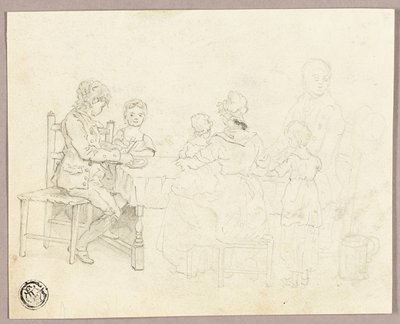 Famiglia a tavola da George Morland