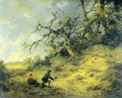 Caccia con il furetto da George Morland