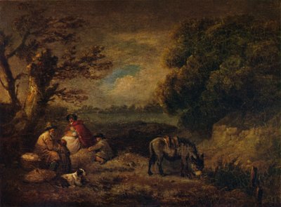 Zingari che riposano con asino, 1795 da George Morland