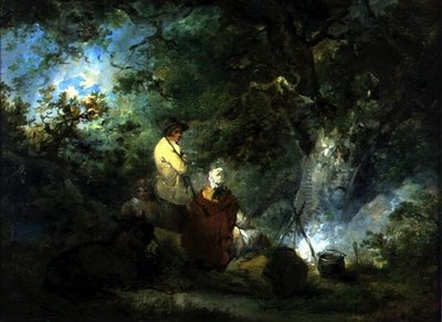 Zingari attorno a un falò da George Morland