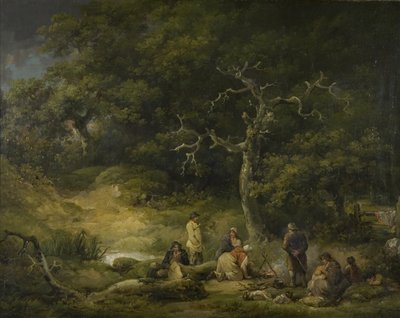 Zingari in un paesaggio, c.1790 da George Morland