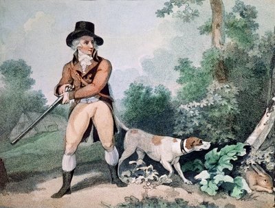 Caccia alla lepre inciso da C. Cotton da George Morland