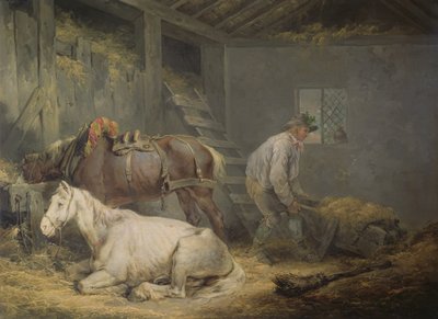 Cavalli in una Stalla da George Morland