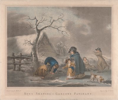 Serie di Quattro: Ragazzi che Pattinano da George Morland