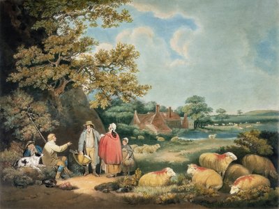 I Pastori, inciso da William Ward, pub. da H. Morland, 1806 da George Morland