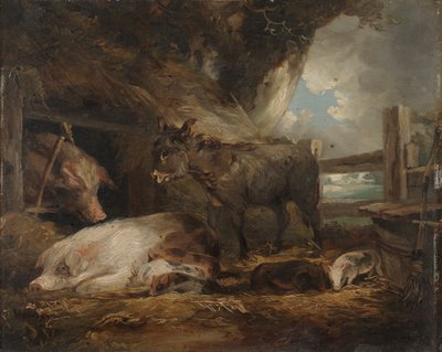 Visita al porcile da George Morland