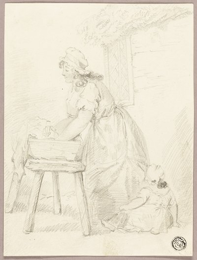 Donna che lava i panni da George Morland