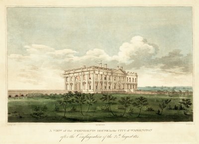 Una Vista della Casa del Presidente nella Città di Washington dopo l