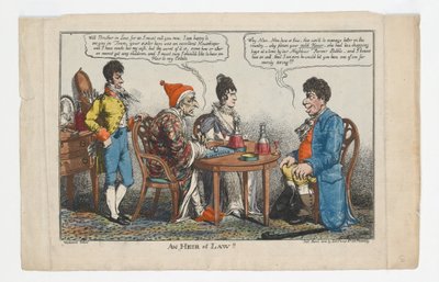 Un Erede di diritto!!, stampa realizzata da Charles Williams, 1808 da George Moutard Woodward