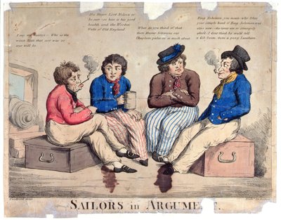 Marinai in Discussione, inciso da Roberts da George Moutard Woodward