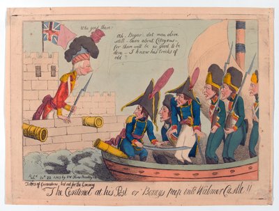 Il sentinella al suo posto o lo sguardo di Boney nel Castello di Walmer!! da George Moutard Woodward