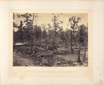 Campo di battaglia di Atlanta, Georgia, 22 luglio 1864, n. 1 da George N. Barnard
