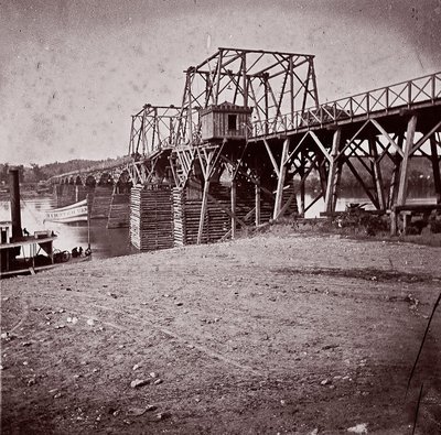 Ponte sul fiume Tennessee a Chattanooga, ca. 1864 da George N. Barnard