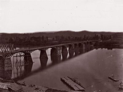 Ponte sul fiume Tennessee a Chattanooga da George N. Barnard