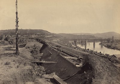 Le difese del ponte di Etawah da George N. Barnard