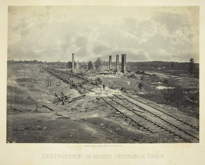 Distruzione del treno di ordinanza di Hood da George N. Barnard