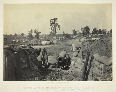 Opere ribelli davanti ad Atlanta, GA, No. 3, 1864 da George N. Barnard