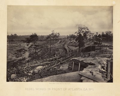 Fortificazioni ribelli davanti ad Atlanta, Georgia, n. 1 da George N. Barnard