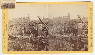 Stereografia delle rovine del Mammoth Store di Field & Leiter dopo l