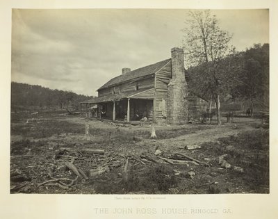 La casa di John Ross, Ringold, GA da George N. Barnard