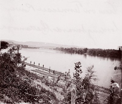 Vista sul fiume Tennessee verso Chattanooga, ca. 1864 da George N. Barnard
