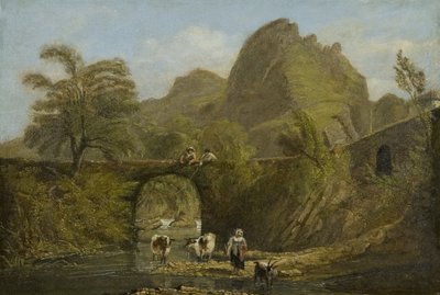 Roccia e ponte di Dynas da George Orleans Delamotte
