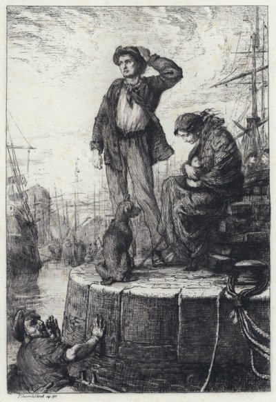 Emigranti a Liverpool da George Percy Jacomb Hood
