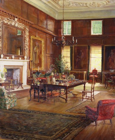 Interno della Sala di Stato, Casa del Governatore, Ospedale Reale, Chelsea, 1922 da George Percy Jacomb Hood