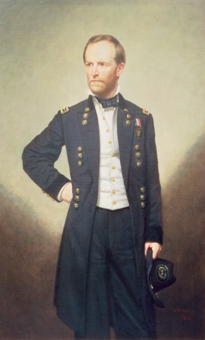 Generale William Sherman (1820-91) 1866 da George Peter Alexander Healy