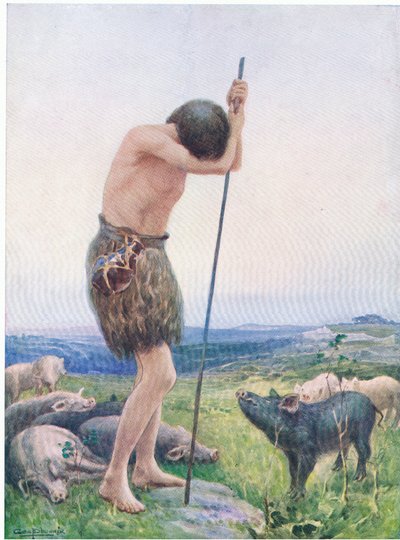Il figliol prodigo, da Il libro delle immagini della Bibbia pubblicato da Thomas Nelson, c.1950 da George Phoenix