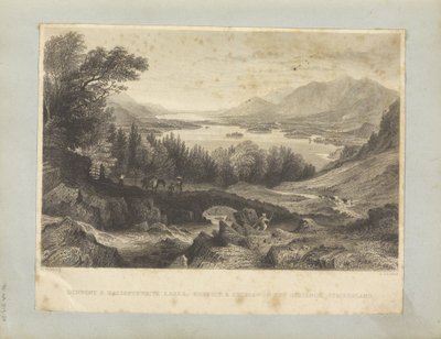 Laghi Derwent e Bassenthwaite, - Keswick e Skiddaw in lontananza, Cumberland da George Pickering