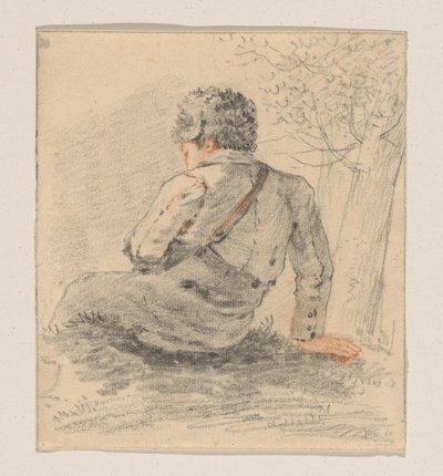 Ragazzo seduto, visto da dietro da George Pieter Westenberg