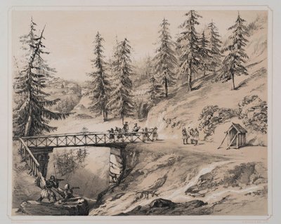 Ponte di Combermere, Abbeville, e Pensione Barrett da George Powell Thomas