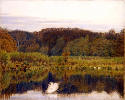 Stagno del mulino di Abinger, Surrey - Mattina in tardo autunno da George Price Boyce