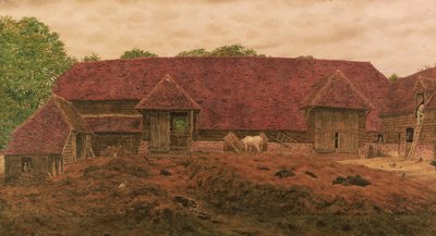 Il vecchio fienile a Whitchurch da George Price Boyce
