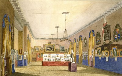 Una mostra alla Old Town Hall, Oxford, 1854 da George Pyne