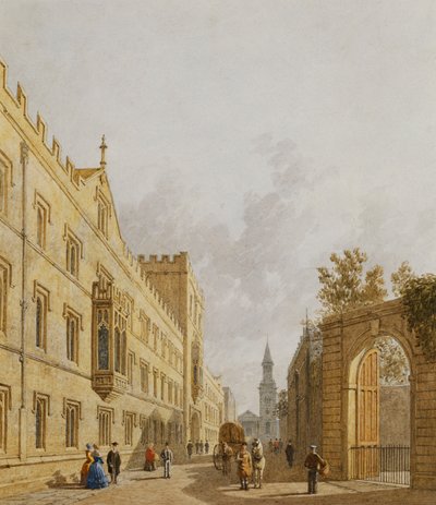 Exeter College, Oxford, 1848 da George Pyne