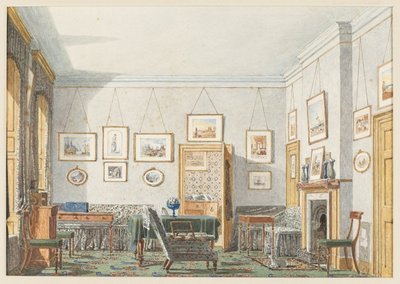 La stanza di George James Drummond a Oxford, 1853 da George Pyne