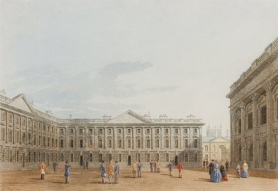 Peckwater Quad guardando a est, Christ Church, Oxford, 1850 da George Pyne