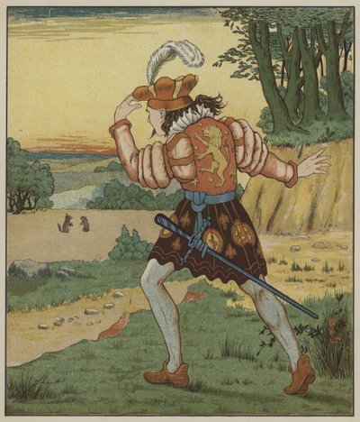 Illustrazione per Rumpelstiltskin dei Fratelli Grimm da George R. Halkett