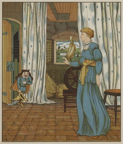 Illustrazione per Rumpelstiltskin dei Fratelli Grimm da George R. Halkett