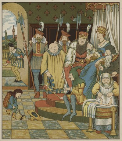 Illustrazione per Rumpelstiltskin dei Fratelli Grimm da George R. Halkett