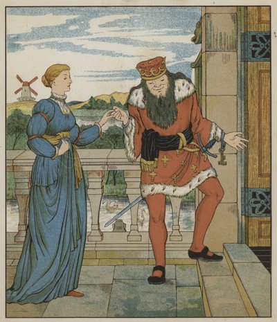 Illustrazione per Rumpelstiltskin dei Fratelli Grimm da George R. Halkett