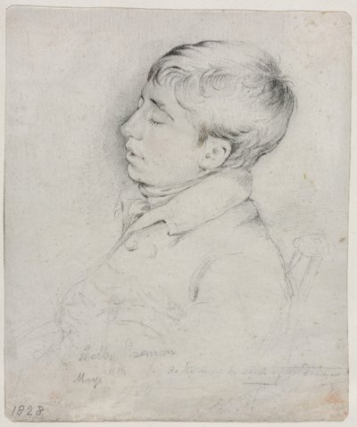 Ritratto di Welby Sherman addormentato su una sedia, 1828 da George Richmond